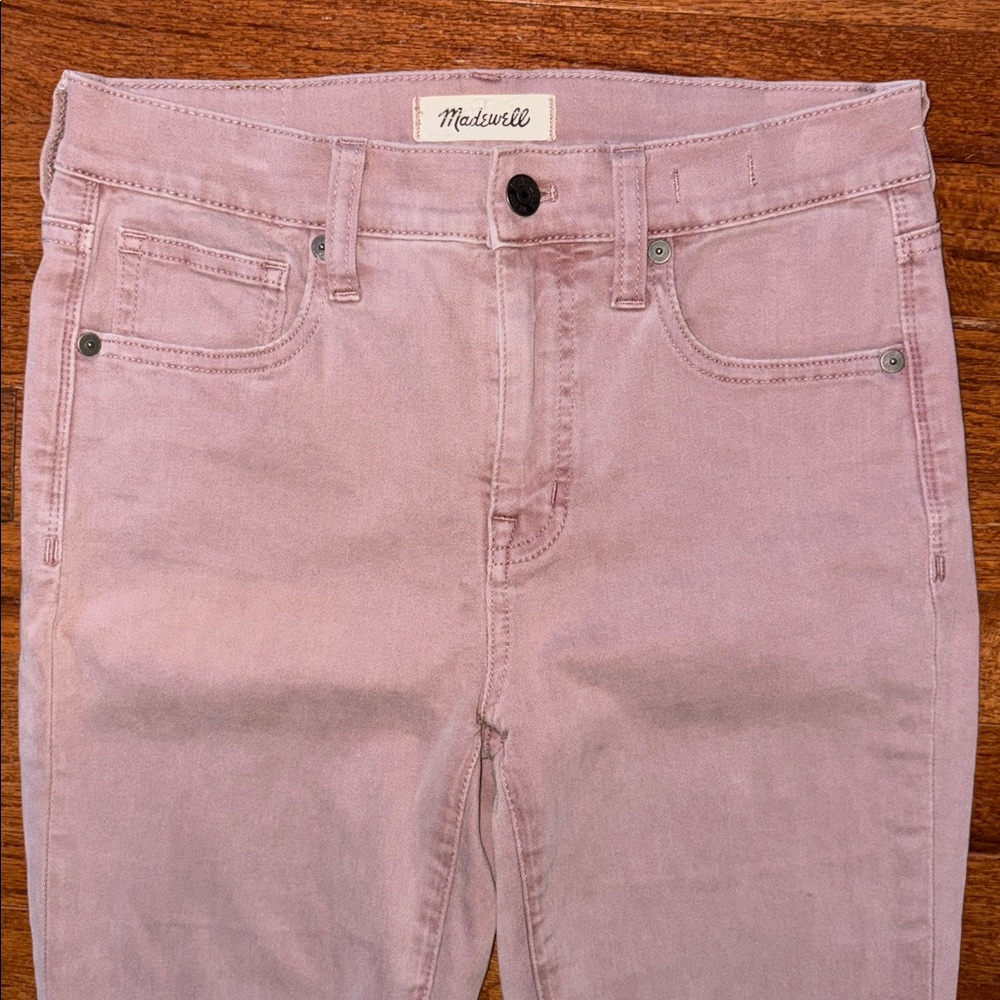 Madewell 9” High Riser Skinny Skinny Crop Mauve Jeans Size 26